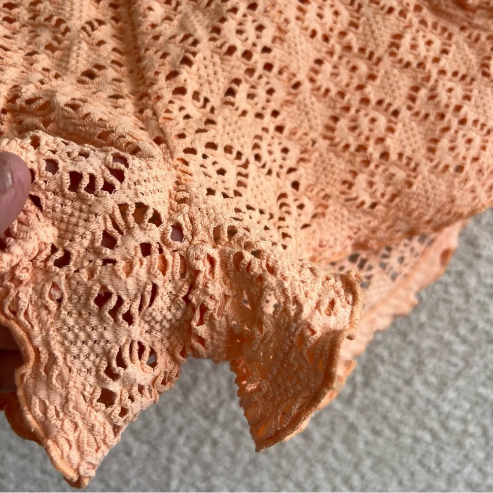 Free People Beach Women’s Crochet Love Peach Shorts‎ Size XS